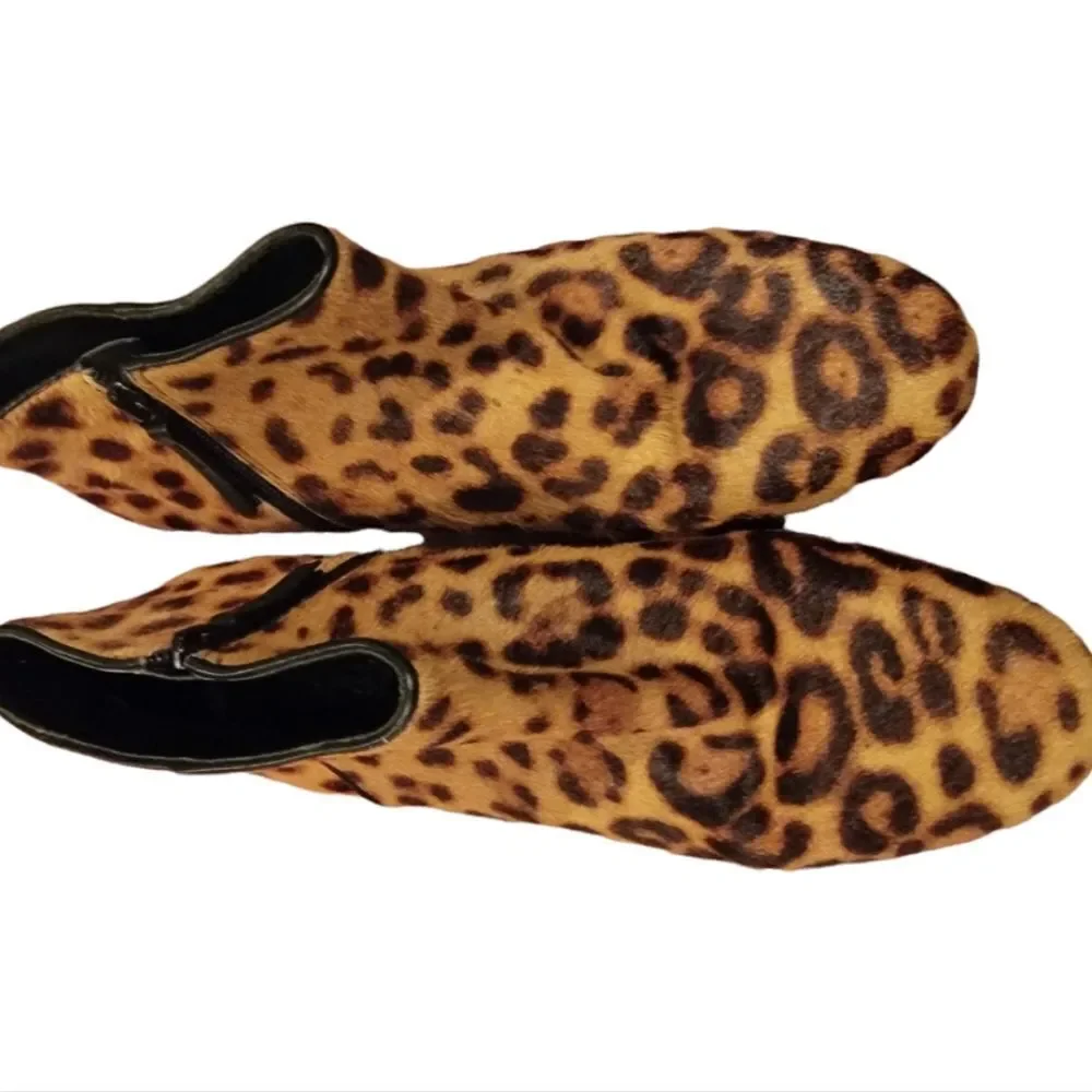 Nine West Leopard Print Bootie Size 9